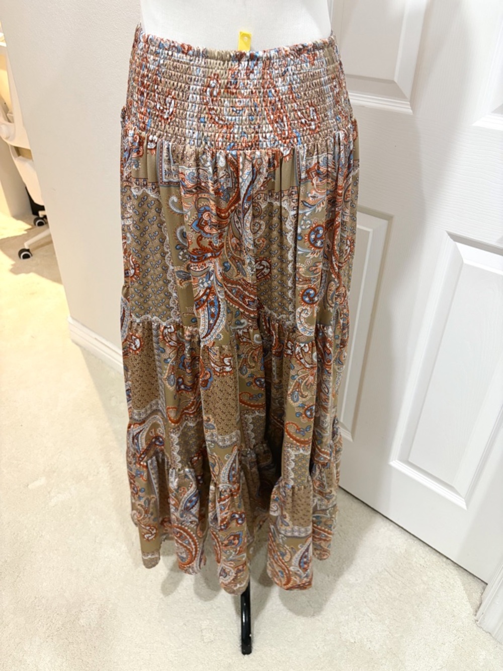 Natural Life Bohemian Paisley Maxi Skirt Size Small - Picture 3 of 4